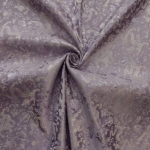 30″ Silk Chinese Brocade Fabric Dragon & Flowers Lilac 10 yard bolt