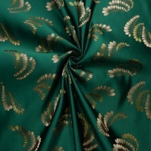 30″ Silk Chinese Brocade Fabric Peacock Feathers Jade 10 yard bolt