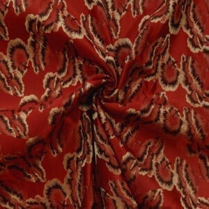 30″ Silk Chinese Brocade Fabric Lotus Red 10 yard bolt
