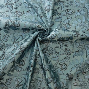 30″ Silk Brocade Fabric Garden Floral 36 Dusty Blue 10 yard bolt