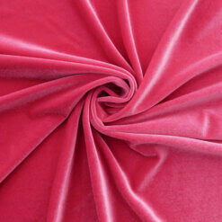 Wholesale Stretch Spandex Velvet Fabric Fuschia 25 yard bolt