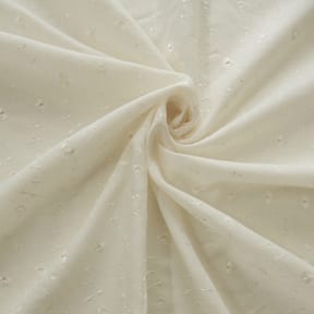 60" Allover Eyelet Fabric Ivory by the yard