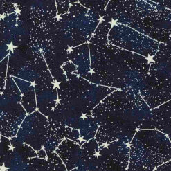 Timeless Treasures Fabric Glow In The Dark Gail CG2750 Midnight, by the yard