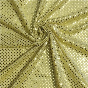 Luxe Stretch Confetti Sequin Dot Fabric Silver-Daisy, by the yard