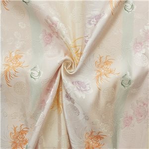 30" Silk Chinese Brocade Fabric Flowers Soft 15 yard bolt