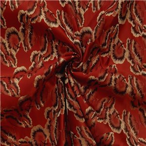 30" Silk Chinese Brocade Fabric Lotus Red 15 yard bolt