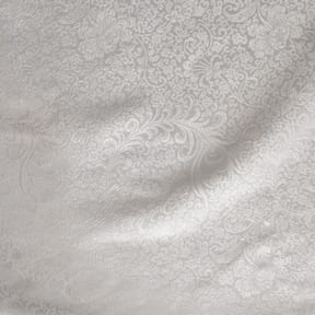 60" Chinese Brocade Fabric Feathers White 35 yard bolt