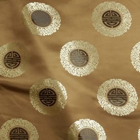 60" Chinese Brocade Fabric Peking Bronze 35 yard bolt