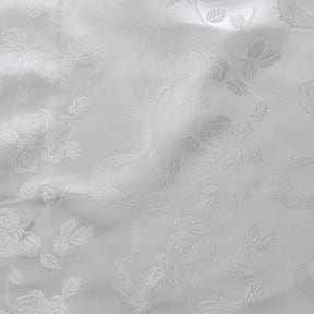 60" Chinese Brocade Fabric Ribbon White 35 yard bolt