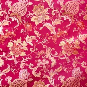 60" Chinese Brocade Fabric Shanghai Fuschia 35 yard bolt