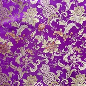 60" Chinese Brocade Fabric Shanghai Purple 35 yard bolt
