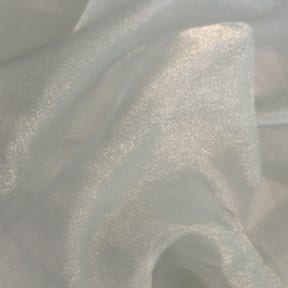 SALE Crystal Sparkle Organza Fabric Silver, by the yard