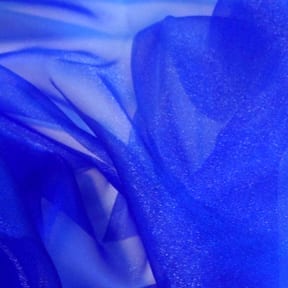 SALE Crystal Sparkle Organza Fabric Royal Blue, by the yard