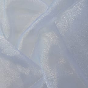 Crystal Sparkle Organza Fabric White 50 yard roll