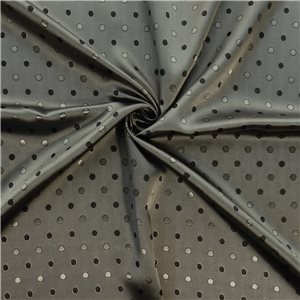 Wholesale Dot Acetate Lining Fabric Silver/Black 25 yard bolt