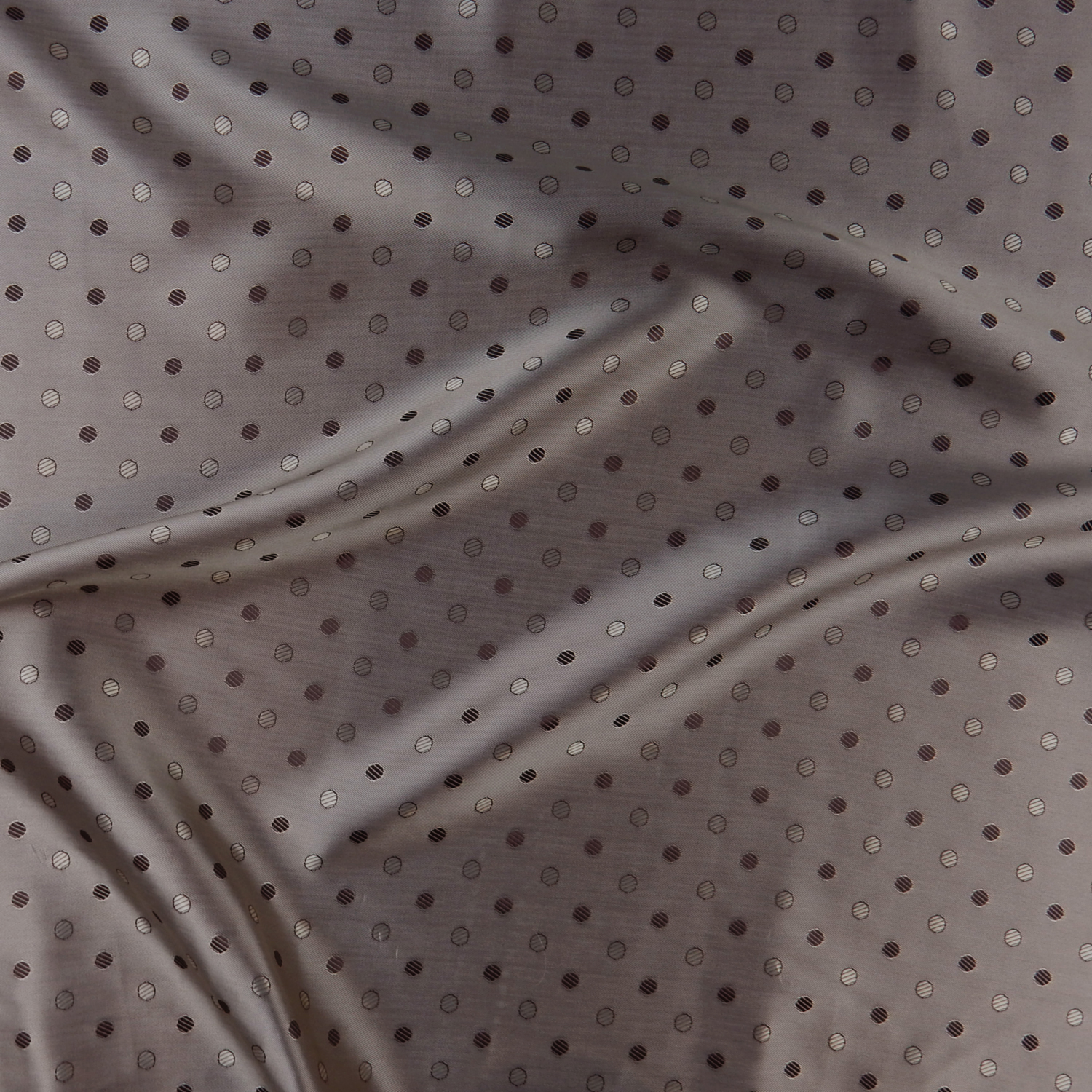 Wholesale Dot Acetate Lining Fabric Beige/Brown 25 yard bolt - Image 3