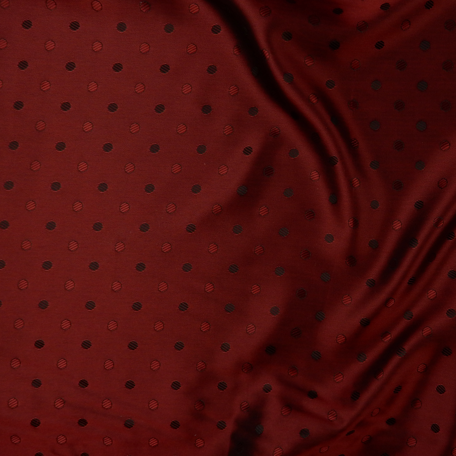 Dot Acetate Lining Fabric Wine/Black, 3.5 yard Pre-Cut - Image 4