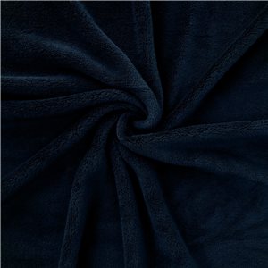 Double-Sided Minky Fleece Fabric Navy Blue, by the yard