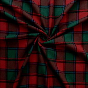 Flannel Yarn Dyed Plaid Fabric Lester Red-Green, by the yard