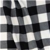 Fleece print Kara Check Black-White Draped