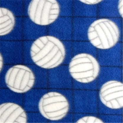 Fleece Print Volleyball Royal Blue, by the yard