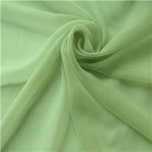 Fire Retardant Chiffon Fabric Celadon, by the yard