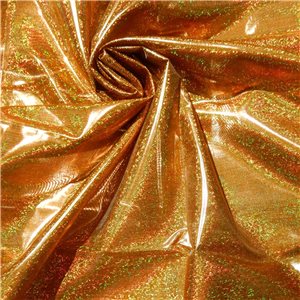 Gala Hologram Lame Brass Vibrationist 25 yard bolt