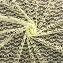 SALE Stripe Stretch Knit Lace Fabric 6364 Citrus, by the yard