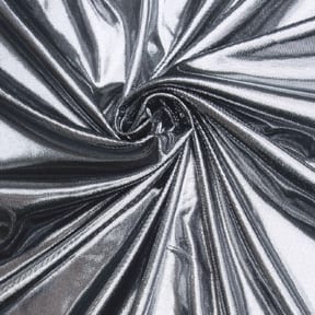 Liquid Lame Fabric Silver/Black 25 yard bolt