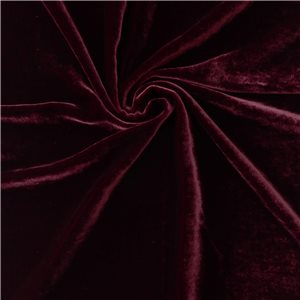 Wholesale Venus Luxe Silk Velvet Fabric Burgundy 25 yard bolt