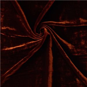 Wholesale Venus Luxe Silk Velvet Fabric Rust 25 yard bolt