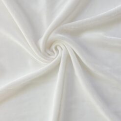 Venus Luxe Silk Velvet Fabric White, by the yard