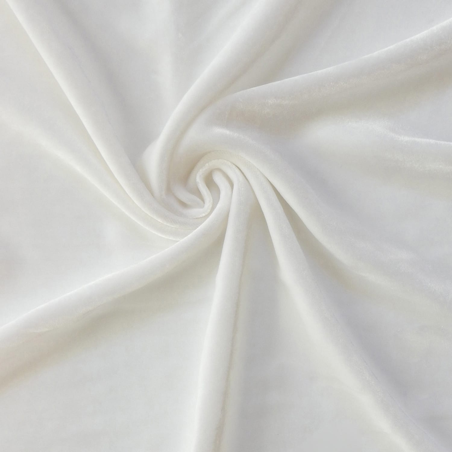 Venus Luxe Silk Velvet Fabric White, by the yard
