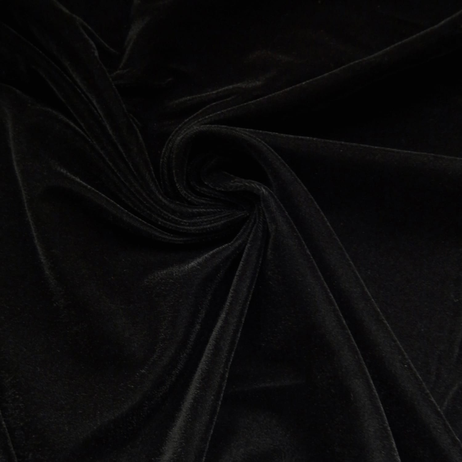 Wholesale Luxe Triple Velvet Fabric Black 30 yard bolt
