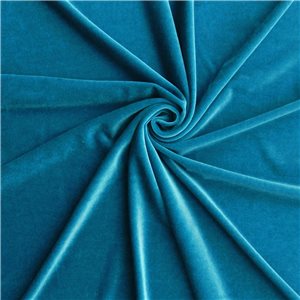 Wholesale Medici Stretch Velvet Fabric Jewel Blue 65 yard roll