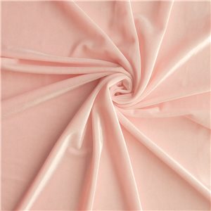Wholesale Medici Stretch Velvet Fabric Pink Puff 65 yard roll