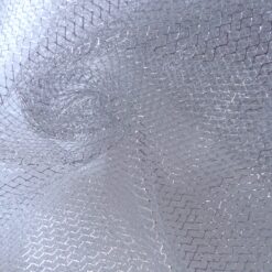 Metallic Fishnet Fabric Silver, by the yard