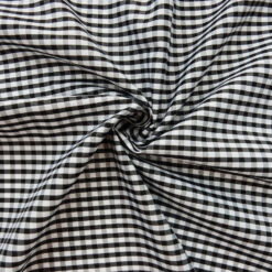 Wholesale Silver Metallic Yarn Dyed Plaid Fabric Black and White 25 yard bolt