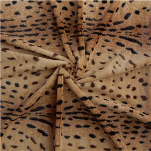 Wholesale Minky Animal Fabric Serval 20 yard bolt