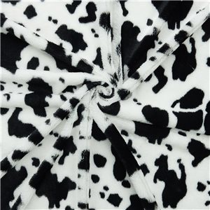 Wholesale Minky Animal Fabric Cow Black/White 60 yard roll