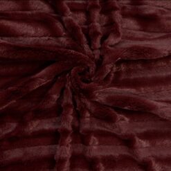 Minky Animal Fabric Mink Burgundy by the yard