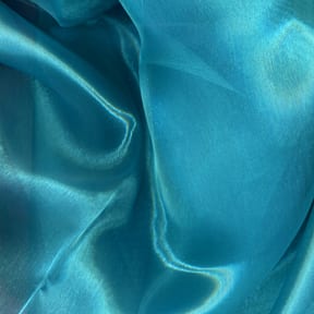 Wholesale Mirror Organza Fabric Aqua 100 yard roll