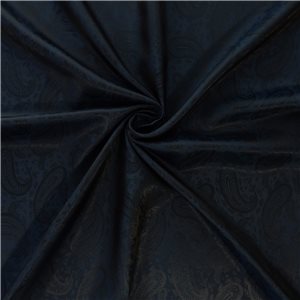 Wholesale Paisley Acetate Lining Fabric Navy 25 yard bolt