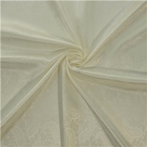 Wholesale Paisley Acetate Lining Fabric Off White 25 yard bolt