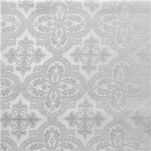Wholesale Rayon Church Brocade Fabric Bright White 25 yard bolt