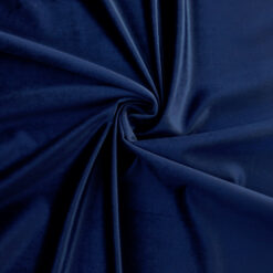 Navy Blue Royal Velvet Fabric Swirled 2