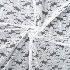 SALE Daisy Lace Fabric 5907 White, by the yard