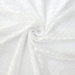 SALE Stretch Crochet Lace Fabric 5954 White, by the yard