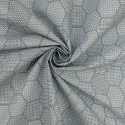 SALE Geometric Cotton Print Fabric 6302 Dove Gray, by the yard