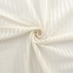 SALE Stretch Open Weave Stripe Fabric 6321 White, by the yard